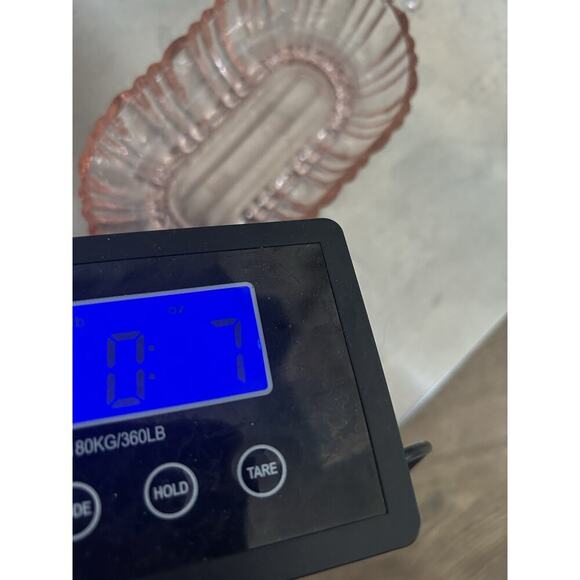 Vintage Old Cafe Pink Depression Glass Oval Olive Nut Bowl Anchor Hocking Small - Picture 11 of 11